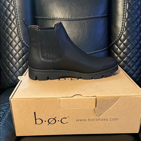 b.o.c. Black Ankle Booties with Durable Sole - Picture 6 of 6